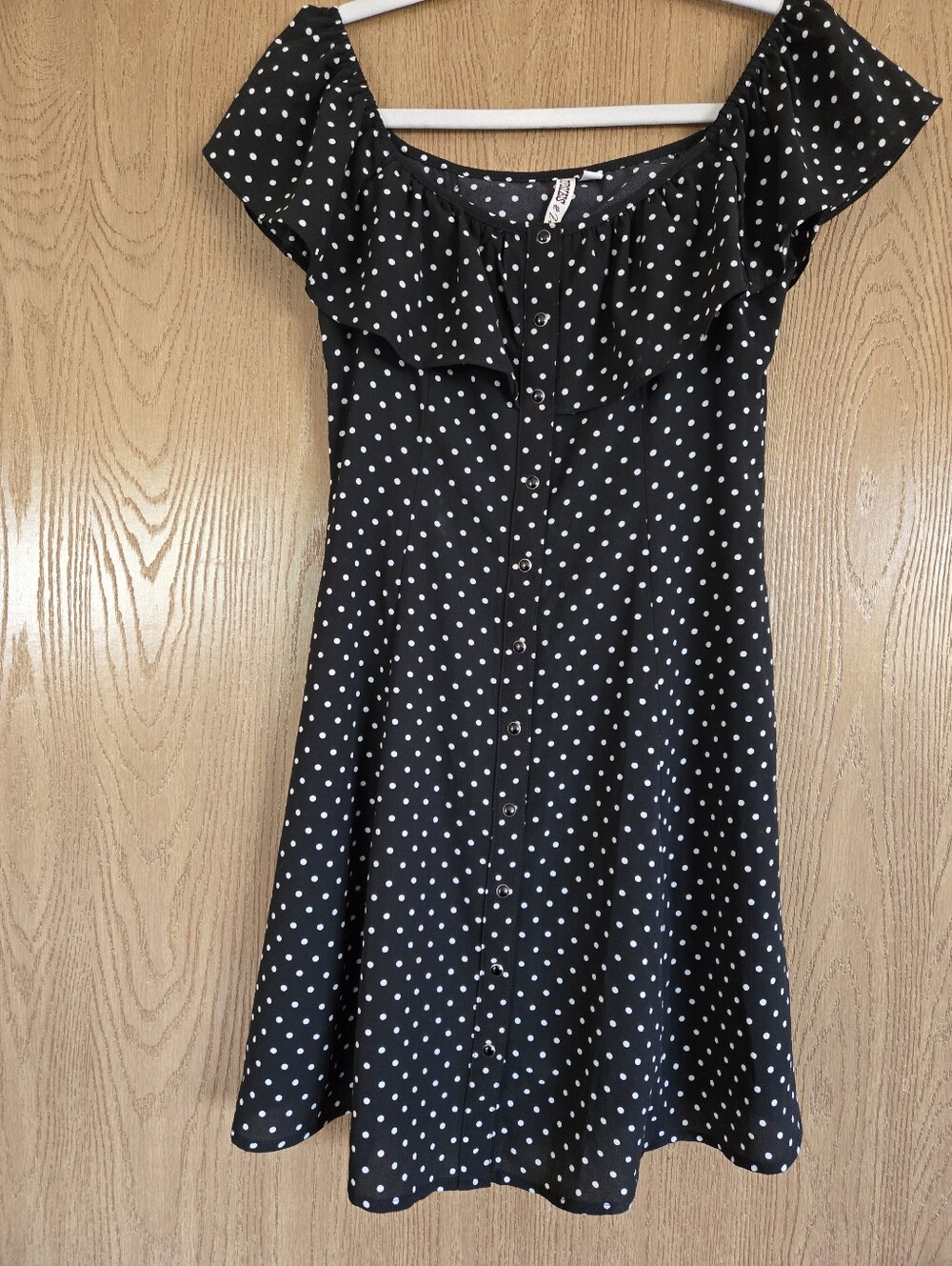 Polka Dot Ruffled Summer Dress| M